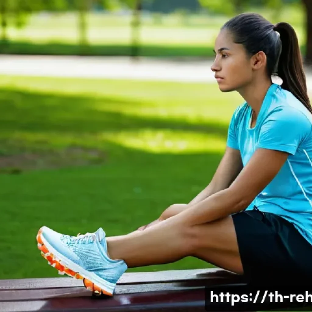 스포츠재활사로 일하며 얻은 교훈 - **Prompt 1: Proactive Runner Observing Early Knee Discomfort**
    "A fit female runner in her late ...